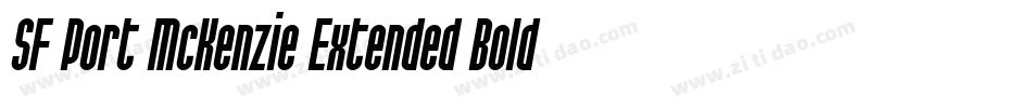 SF Port McKenzie Extended Bold Italic字体转换